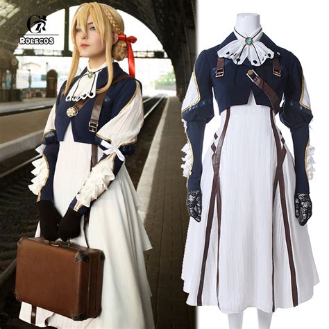 Violet Evergarden Cosplay Costume Anime Peruca Princesa。